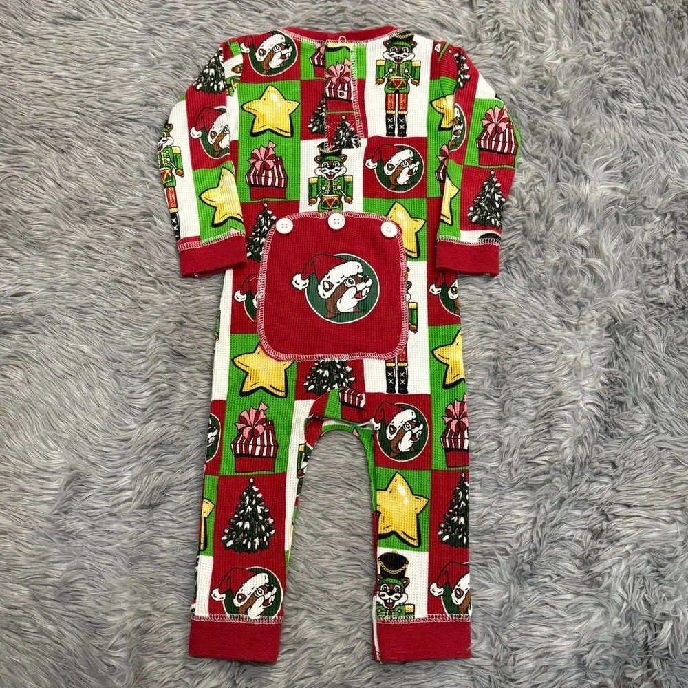Buc-ees Christmas One Piece Baby Romper With Bum Patch Infant 12 Months‎
